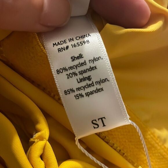 Andie Swim The Marco One Piece LT Swimsuit Daffodil Yellow size Small Tall NWT - Picture 6 of 7